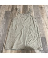 Directives Lyocell Gray-Green Lagenlook Jumper Dress Pockets Adjustable ... - $19.88