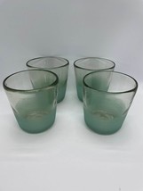 Hand blown glass frosted set of 4 made in Mexico glasses - £35.50 GBP