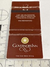 Vintage Matchbook Cover  Governors Inn  Tallahassee, FL  gmg  Unstruck - £9.92 GBP