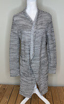 Bagatelle NWT Women’s Open front mid length cardigan size M In Black white J1 - £14.23 GBP