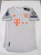 Robert Lewandowski FC Bayern Munich UCL Match Grey Away Soccer Jersey 2020-2021 - £93.82 GBP