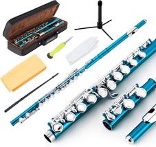 Eastrock Closed Hole Flutes C 16 Key - Nickel Flute With Case, And Stude... - $114.81