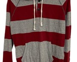 American Eagle Outfitters Hoodie Womens Size S Striped Gray Red Jersey  - $14.91