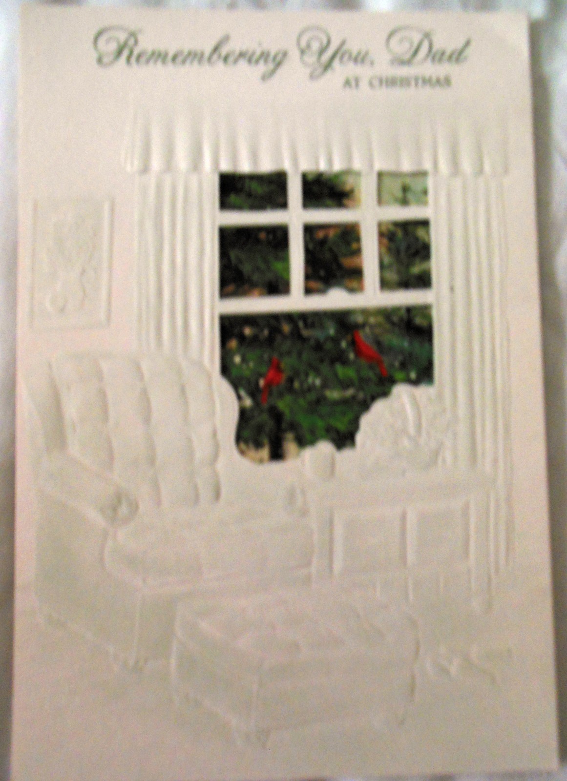 Hallmark Tri-Fold Dad Christmas Greeting Card 1980s Used - $4.99