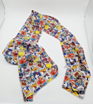 Vintage Looney Tunes Cartoon Grid Scarf Wrap Authentic Warner Bros 1994 - £23.35 GBP