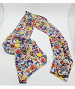 Vintage Looney Tunes Cartoon Grid Scarf Wrap Authentic Warner Bros 1994 - $29.69