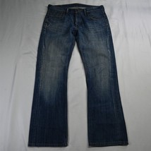Levi&#39;s 34 x 32 527 Low Rise Bootcut Leather Patch Light Denim Mens Jeans - £27.93 GBP