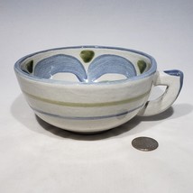 Louisville Stoneware Onion Soup Chili Mug Blue Hand Painted Flowers KY U... - £18.00 GBP