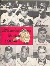 Milwaukee Braves Team Yearbook 1964-Hank Aaron-Warren Spahn-Eddir Matthews-VF - £143.02 GBP
