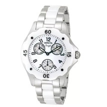 Invicta 1651 Angel White Dial Stainless Steel Ceramic Women&#39;s Chrono Wat... - £74.50 GBP