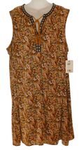 DR2 by Daniel Rainn Mustard Paisley Print Sleeveless Boho Dress Size 3X NWT - $29.99