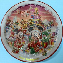 Tokyo Disneyland Christmas 2014 Empty Tin Box - Mickey &amp; Minnie Santa Vi... - €29,77 EUR