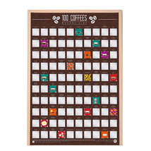Gift Republic 100 Coffees Scratch Poster - £37.78 GBP