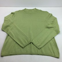 August Silk Knits Womens Green Long Sleeve Crew Neck Sweater Shirt XL - £27.45 GBP