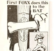 1930 Louisville Slugger Bat Bone Rub Advertisement Boys Life Foxx Baseball E90 - £11.57 GBP