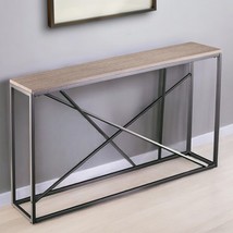 52&quot; Taupe and Gray Faux Stone Frame Console Table - $4,101.27 MXN