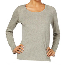 Jenni by Jennifer Moore Womens Solid Long Sleeve Top Size Small Color Grey - £34.95 GBP