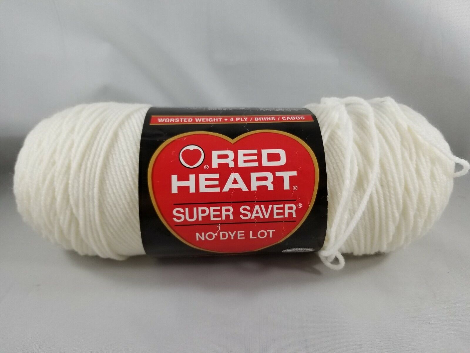 Red Heart Super Saver Jumbo Yarn (311) White 4 Medium Worsted 14