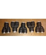 Lot of 5, FESTO Push-In Y Connector, 153760, QSY-1/2T-3/8-U - $15.00