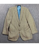 Alan Flusser Blazer Adults 44L Beige Houndstooth Silk Worsted Wool Jacke... - $803.32 MXN