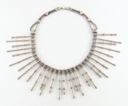 Vintage Traditional Indian Silver Choker Necklace 16.5&quot; 164 gr - $2,475.02