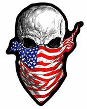 America Rising Skull USA Flag Patriotic Patch [Iron on sew on -4.5 inch] - £5.58 GBP