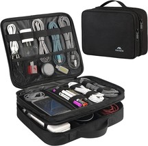 The Matein Cable Organizer Bag, Large Travel Storage Bag Durable Tool, Black. - £28.34 GBP
