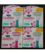 4 Schick Quattro For Women Aloe Vit E Blades 6ct Refills (K17) - $33.99