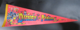 Vintage Disney On Parade 25&quot; Pennant Walt Disney Mickey Mouse - $183.60 MXN