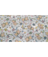 Fabric RJR NEW Lt Brown Teddy Bear Bottles Blocks on Blue Background $2.55 - $47.61 MXN