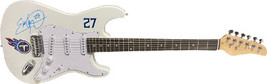Eddie George signed Tennessee Titans Logo White 39&quot; FS Strat Electric Guitar #27 - £255.75 GBP