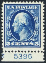 378, Mint LH 5¢ VF Fresh Stamp With PL# CV $30 * Stuart Katz - £11.79 GBP