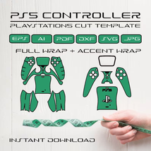PS5 Controller Cut Template, Cutting Template - AI / DXF / SVG / Vector Cut File - £2.87 GBP