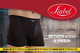 2 Boxer Mann Mikrofaser Nahtlose Atmungsaktiv LIABEL Art. 4002 - $132.41 MXN