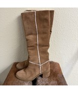 Ugg 1095052 Kasen Tall II Sz 7 Sheepskin Boots Chestnut Brown Block Heel... - $125.00