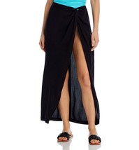Aqua Swim Women&#39;s Sarong Beachwear Skirt Cover-Up Swimsuit Black M/L B4HP - £23.55 GBP