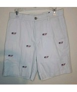 Vineyard Vines Club Shorts Mens 30 White Embroidered Whale American Flag... - $23.07 CAD