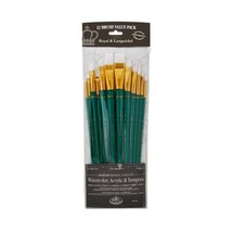 Royal and Langnickel RSET-9311 Long Handle Taklon Variety Brush Set - Medium Whi - £39.13 GBP