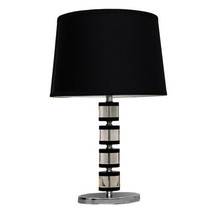 24 in. H Oval Crysal Black-Clear Table Lamp - £180.87 GBP