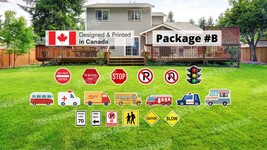 Cars and Road Signs Package – Traffic Light 16” Tall + Road Signs + Cars... - $65.00