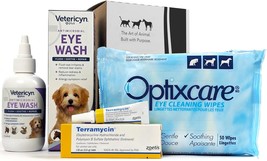 Terramycin Eye Ointment For Cats, Dogs &amp; Horses 1/8Oz With Vetericyn Plus Eye Wa - $49.99