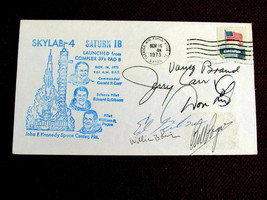 Bill Pogue Ed Gibson Jerry Carr SKYLAB-4 Vance Brand Signed Auto 1973 Envelope - £195.75 GBP
