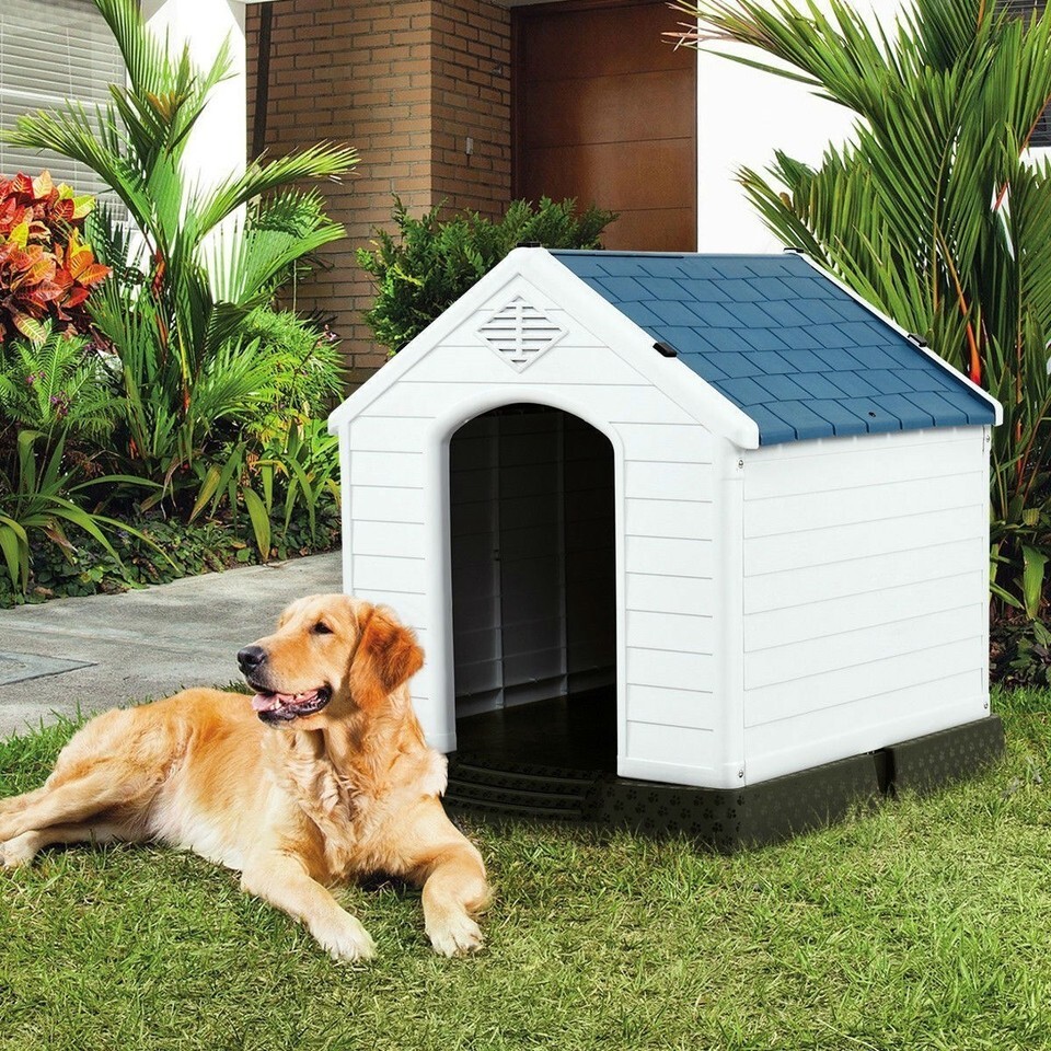 Medium Size Dog Heavy Duty Plastic Dog House Safe and Dry Removable Roof - $256.41