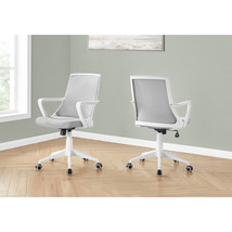 Monarch Mesh &amp; Multi Position Office Chair, White &amp; Grey - $208.50