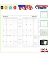 2025 Monthly Organizer Refill, 13 Months with Ruled Blocks - Personal Size - $26.56 CAD