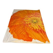 Isaac Mizrahi Orange Poppy Flower Spring Summer Twin Duvet Cover Floral 60”x83” - £59.78 GBP