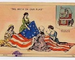 The Birth of Our Flag Betsy Ross  Linen Postcard - £7.78 GBP
