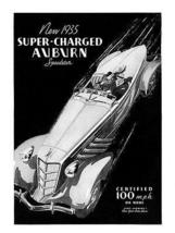 1935 Super Charged Auburn Speedster - Promotional Advertising Poster - £26.37 GBP