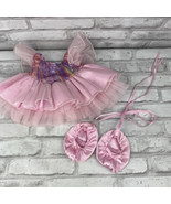 Build A Bear BABW Fairy Princess Rainbow DressTutu Sparkle Pink Ruffle w... - £12.47 GBP