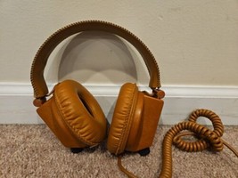 Vintage Jax Adjustable Stereo Headphones, Model 380-R, Tan - £45.16 GBP